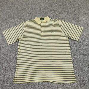 VTG Masters Polo Shirt Mens L Yellow Blue Augusta National Golf Club Tournament